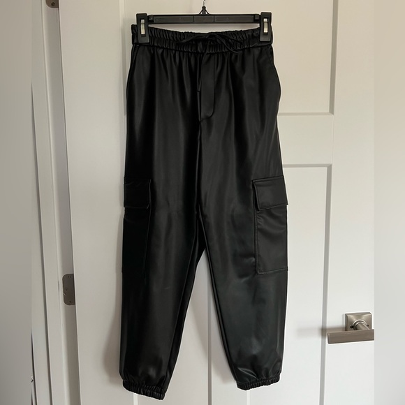 Zara Faux Leather Cargo Trousers ❤️ - Size XS - Picture 3 of 5